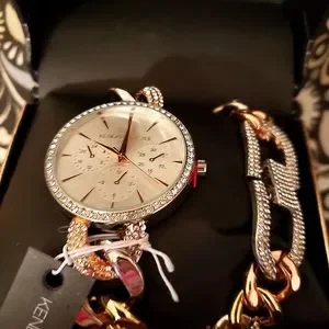 NWT Kendall + Kylie Tri Tone Watch and Bracelet Set Kendall + Kylie: womens Gold Watch with Three | Mercari main image 4